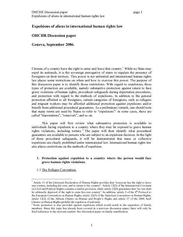 OHCHR Discussion paper