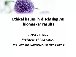 Ethical issues in disclosing AD biomarker results