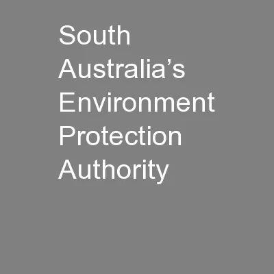 South Australia’s Environment Protection Authority