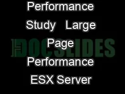 Performance Study   Large Page Performance ESX Server 
