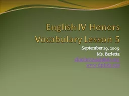 English IV Honors