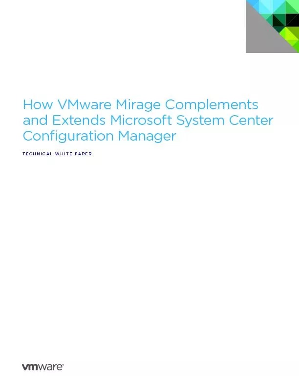 How VMware Mirage Complements