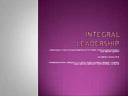 Integral Leadership