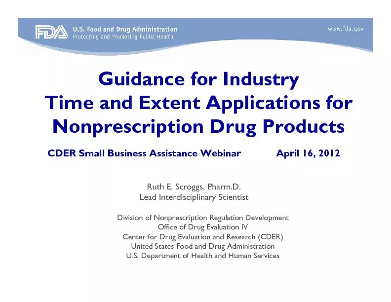 Division of Nonprescription Regulation DevelopmentOffice of Drug Evalu