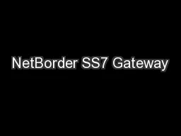 NetBorder SS7 Gateway
