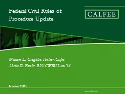 Federal Civil Rules of Procedure Update