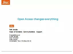 OA and REF: Jisc support