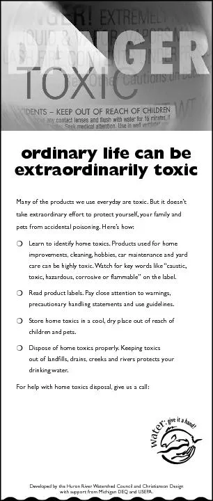 ordinary life can bextraordinarily toxic