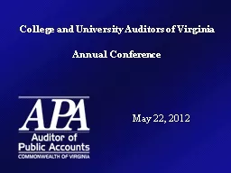 College and University Auditors of Virginia