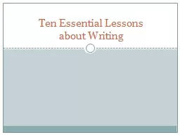 Ten Essential Lessons
