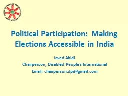 Political Participation: Making Elections Accessible in Ind
