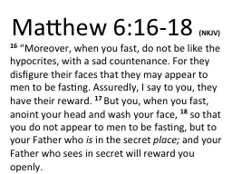 Matthew 6:16-