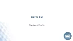 How to Fast