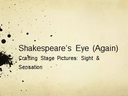 Shakespeare’s Eye (Again)