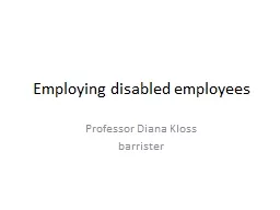 Employing disabled employees
