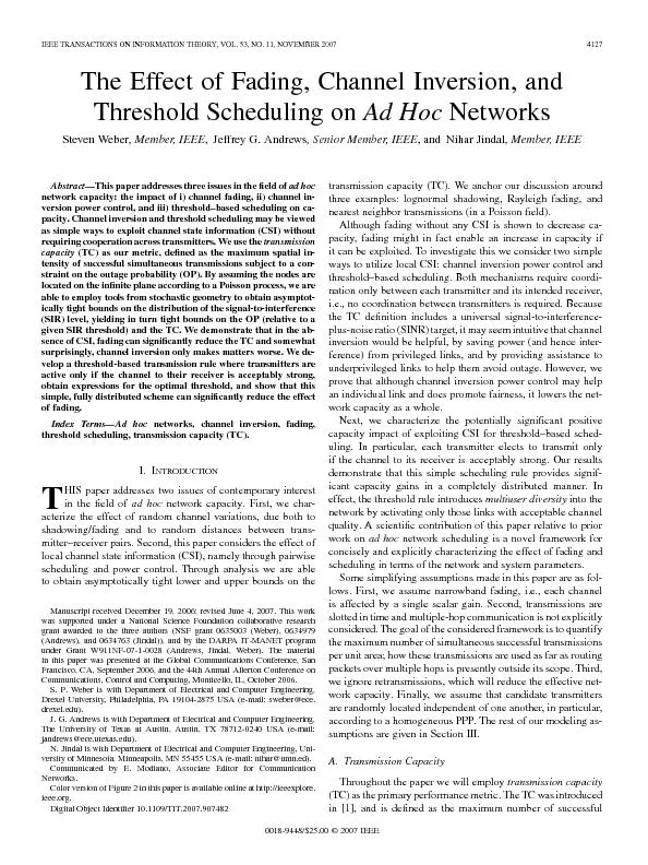 IEEETRANSACTIONSONINFORMATIONTHEORY,VOL.53,NO.11,NOVEMBER2007communica