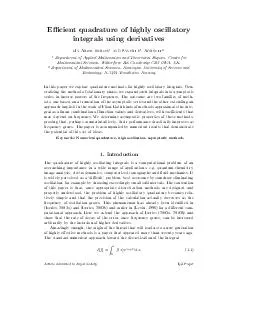 Ecient quadrature of highly oscillatory integrals using derivatives By Arieh Iserles and
