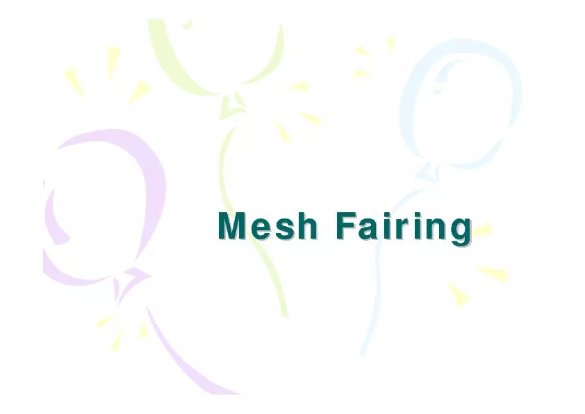 or a mesh X, surface fairing