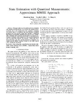State Estimation with Quantized Measurements Approximate MMSE Approach Zhansheng Duan