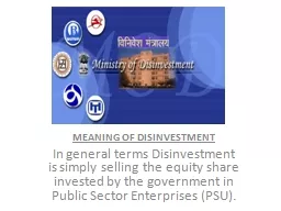 MEANING OF DISINVESTMENT