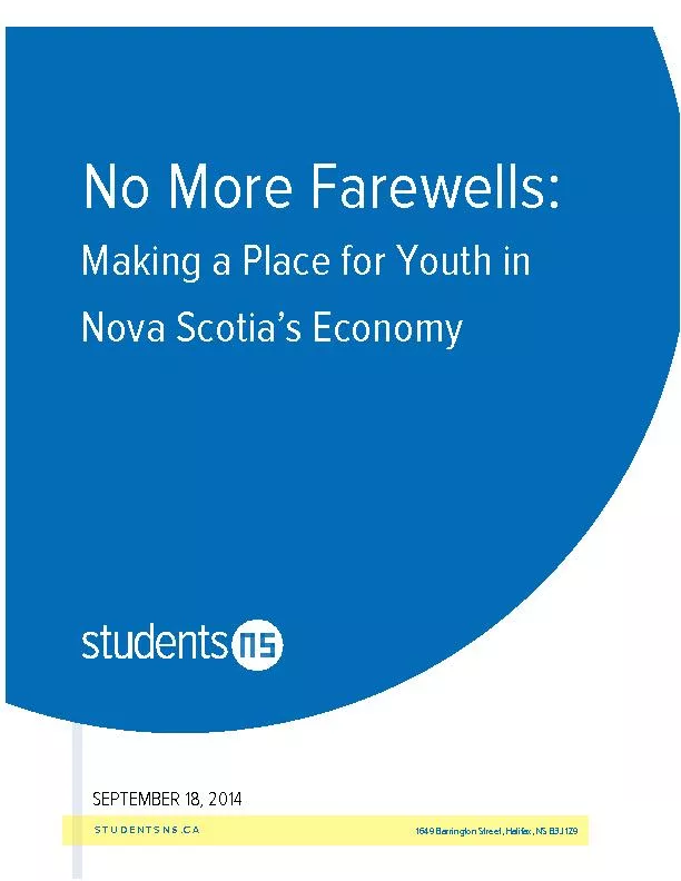 43. The Employment Landscape for Students & Youth in Nova Scotia   7
.