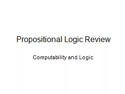 Propositional Logic Review