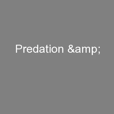 Predation &