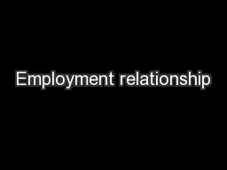 Employment relationship