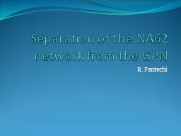 Separation of the NA62 network from the GPN