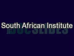 South African Institute