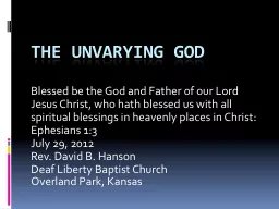 The Unvarying God