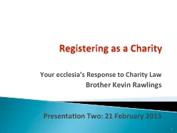 Registering as a Charity