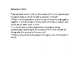 Ephesians 1:9-12