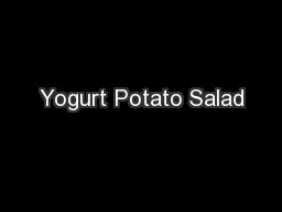 Yogurt Potato Salad