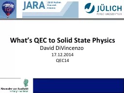 What’s QEC to Solid State Physics