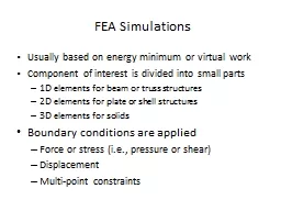 FEA Simulations