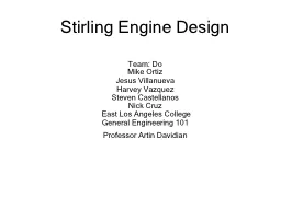 Stirling Engine Design
