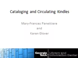 Cataloging and Circulating Kindles