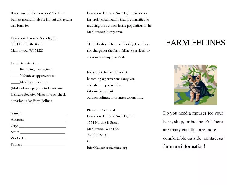 If you would like to support the Farm