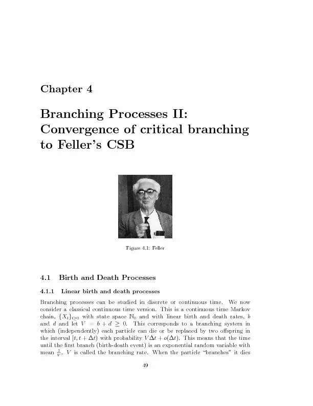 Chapter4BranchingProcessesII:ConvergenceofcriticalbranchingtoFeller'sC