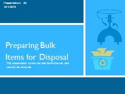 Preparing Bulk Items for Disposal