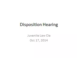 Disposition Hearing