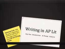 Writing in AP Lit