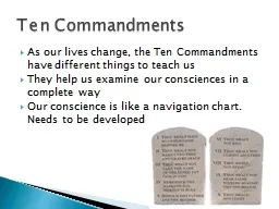As our lives change, the Ten Commandments have different th