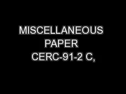 MISCELLANEOUS PAPER CERC-91-2 C,