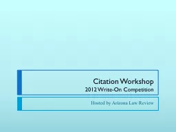 Citation Workshop