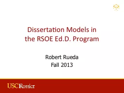 Dissertation Models in