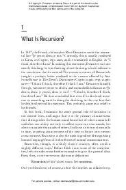 What Is Recursion In  the French philosopher Rn Descartes wrote the immor tal line Je