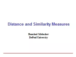 Distance and Similarity Measures