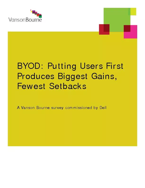 BYOD: Puttingsers FirstProducesgest GainsFewest SetbacksA Vanson Bourn
